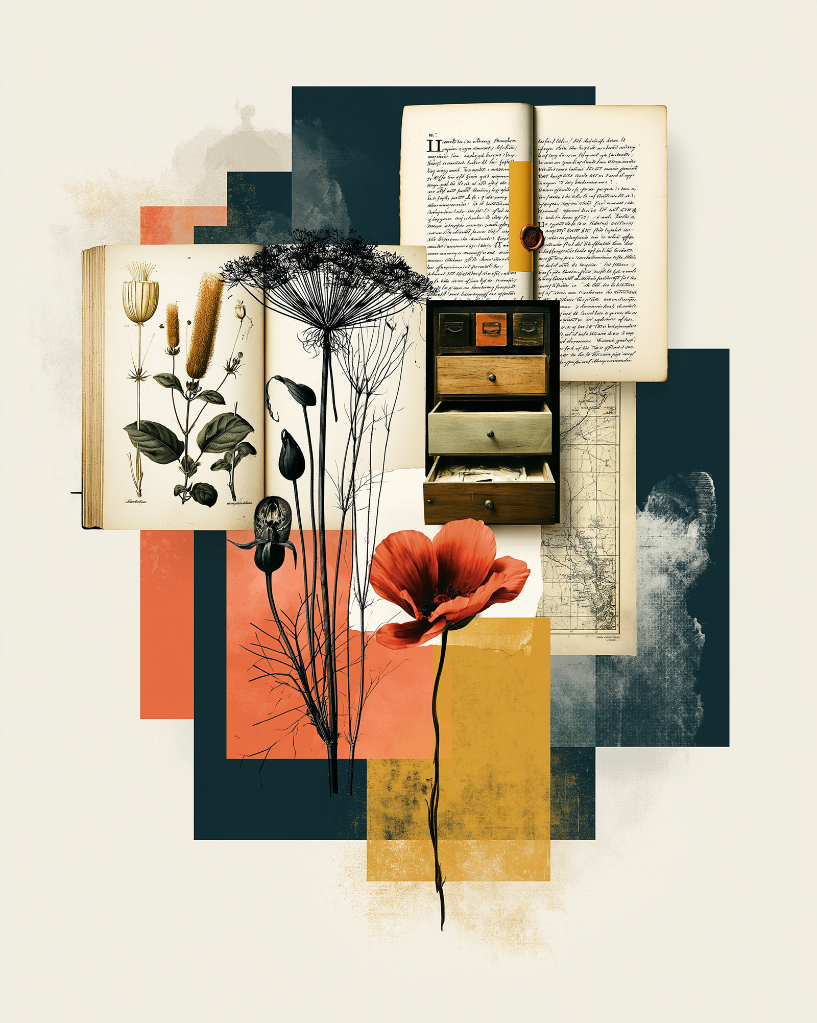 u6841439541 vintage editorial collage artwork antique books m 1700db58 5904 47f3 9460 6d971600ed2d 0